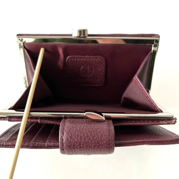 Giani Bernini Women's Wallet, Burgundy, Soft Leather, Pebble Texture, VGC! - Picture 7 of 12